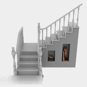 Escalier d'angle européen V1 modèle 3D