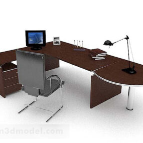 Modern Office Desk And Chair 3d model