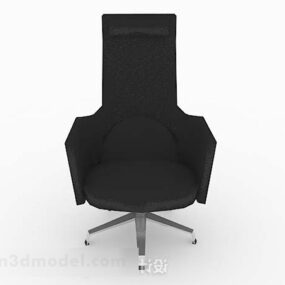 Modern Black Wing Chair 3d model