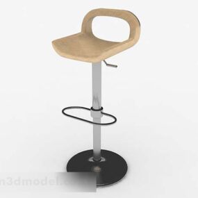 Modern Minimalist Brown Bar Chair 3d model