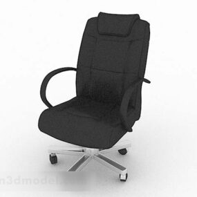 3d модель чорного офісного крісла високого класу