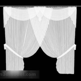 White Gauze Curtain 3d model