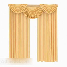 Yellow Home Curtains V2 3d model