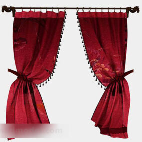 Chinese Style Red Curtain V1 3d model