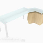 Moderne minimalistisk glasskrivebord V1