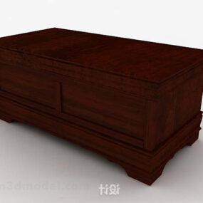 갈색 나무 책상 V21 3d 모델