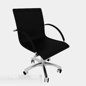 Black Roller Office Chair 3d model