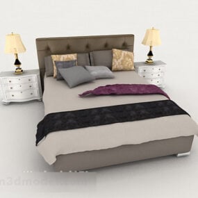 Hotel Double Bed V1 3d model