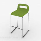 Moderner minimalistischer grüner Barstuhl