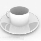 Bílý šálek kávy 3D model