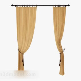 Yellow Simple Curtain V2 3d model