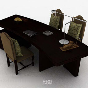 Black Dinning Room For Home 3d model