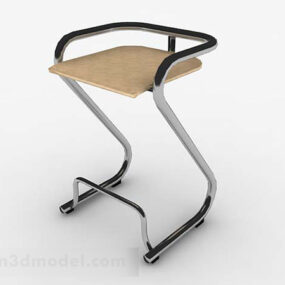 Moderní minimalistická kovová barová židle V1 3D model