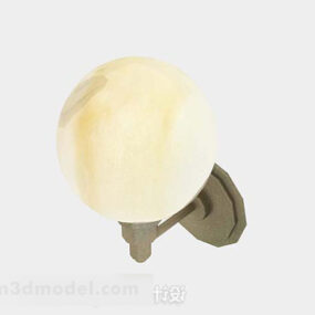 Yellow Spherical Wall Lamp 3d model