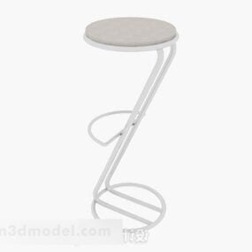 Modern Minimalist Round Bar Stool V1 3d model