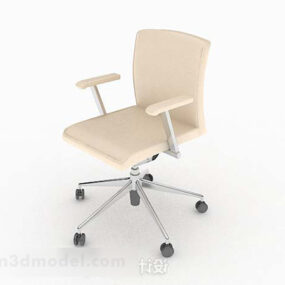 Beige Simple Office Chair V1 3d model