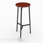 Simple Wooden Round Bar Stool