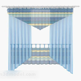 Blue Fresh Curtain V1 3d model