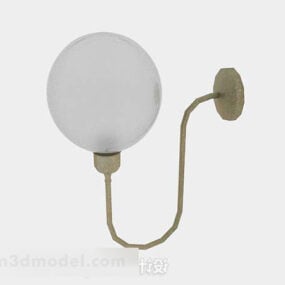 Ball White Vegglampe 3d modell
