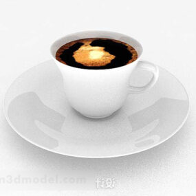 White Coffee Cup V2 3d malli