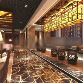 Bar Club Interior Decor 3d-model