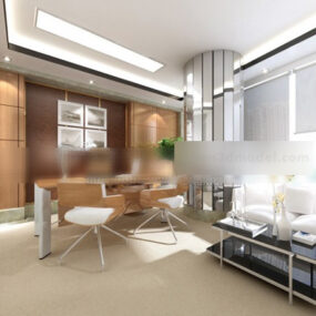 Modern Light Living Room 3d model