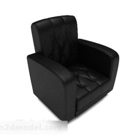 Modello 3d del divano singolo minimalista nero business