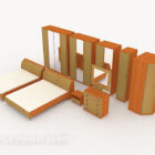 Dřevěná postel nábytek set
