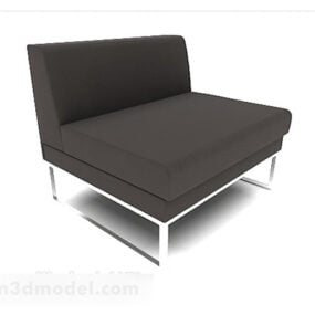Simple Black Single Sofa 3d model