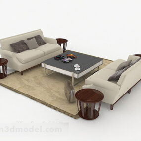 Luxury Home Living Room Sofa 3d model
