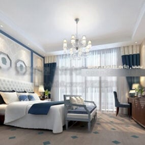 Hotel Room Design Interior 3d model