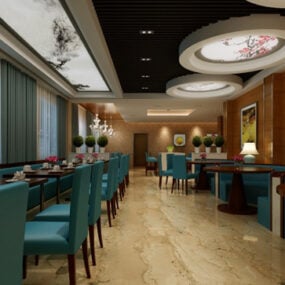 Decoration Restaurant Interior 3d model