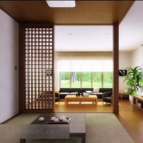 일본식 객실 공간 디자인 3d 모델