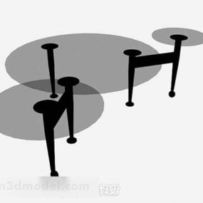 Round Glass Table Decor 3d model