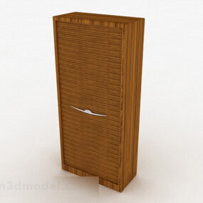 Brown Solid Wardrobe Furniture 3d model