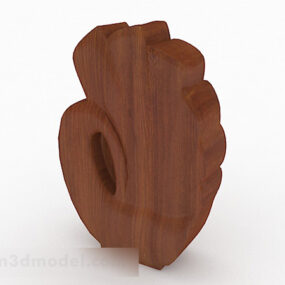 Brown Wood Carving Furnishings 3d model
