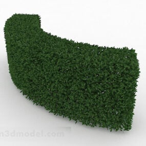 Okrągły kształt liścia żywopłotu Model 3D