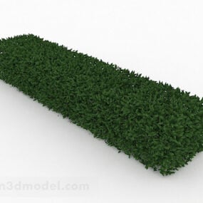 Feuilles de buissons de forme rectangulaire modèle 3D