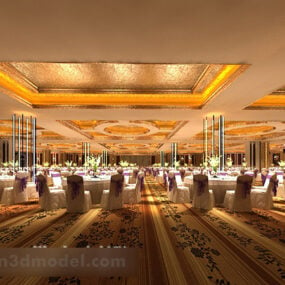 Wedding Banquet Hall Interior 3d model