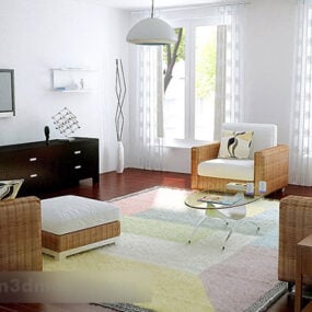 Korean Living Room Interior 3d model