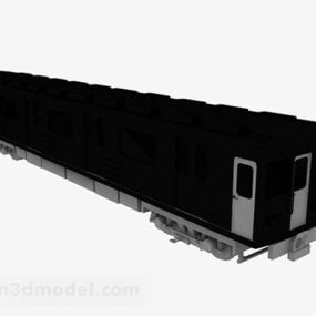Svart tågvagn 3d-modell