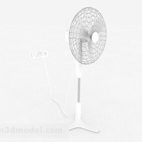 White Electric Fan 3d model