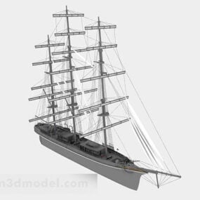 帆船の机の装飾3Dモデル