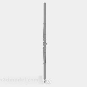 Gray Thin Pillars 3d model