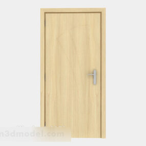 דגם תלת מימד של דלת חדר מעץ מלא לבית
