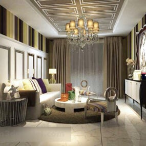 3d Model Of Living Room Ceiling Interior 3d model