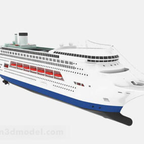 Luxury Steamship 3d model