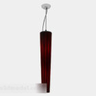 3d model of red column chandeliers
