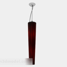 빨간색 기둥 샹들리에 3d 모델