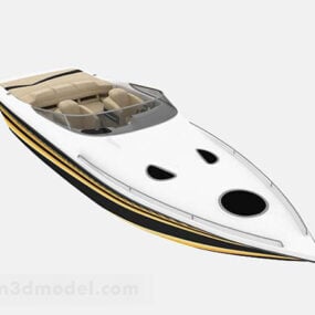 Modello 3d del motoscafo marino